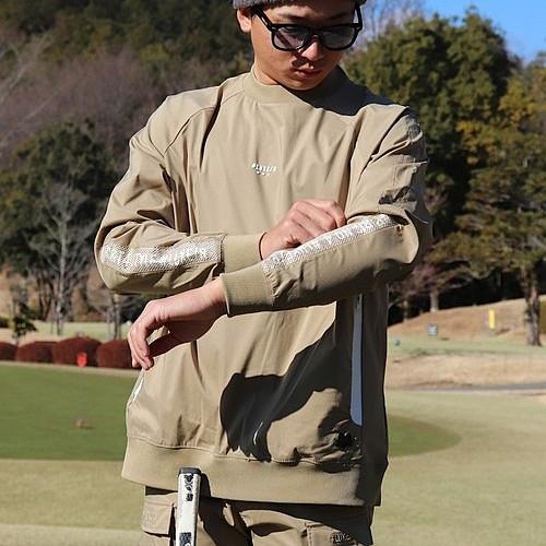 [ LUXE/R ] (3色) ラグジュ ストレッチ布帛 長袖プルオーバー 撥水加工 45931