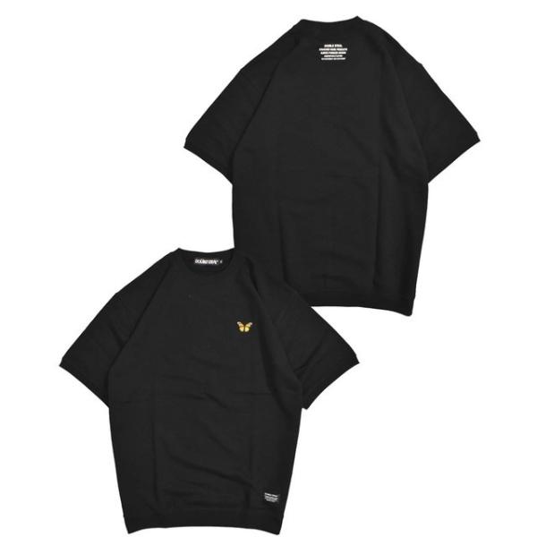 [ DOUBLE STEAL ] ダブルスティール バタフライワッペン 半袖 クルースウェット / ...