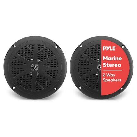 【並行輸入品】 Pyle PLMR61B 120W 6.5インチ2ウェイマリンスピーカー、ブラック
