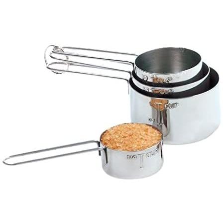 【並行輸入品】 Norpro、シルバー4ピースステンレススチール計量カップセット