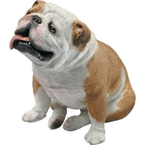 Sandicast Original Size Begging Bulldog Sculpture in Fawn(並行輸入品)｜olg