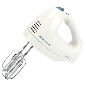 Hamilton Beach 6-Speed Electric Hand Mixer with Whisk, Traditional Beaters, Snap-On Storage Case, White｜olg