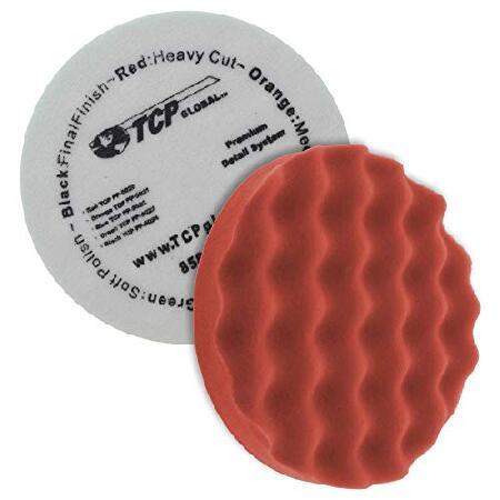 【並行輸入品】 8 Red Waffle Foam Buffing Pad Extra Coarse...