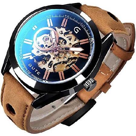 【並行輸入品】 Gute Mens Watches, Mechanical Skeleton Aut...