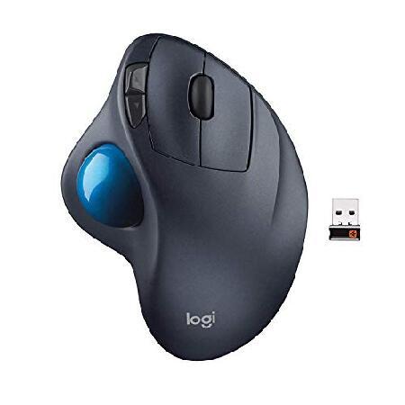 Logitech ワイヤレス M570 トラックボール 彫刻形状 手のサポートを強化(並行輸入品)