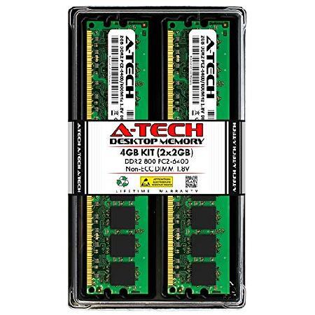 【並行輸入品】 A-Tech 4GB (2x2GB) DDR2 800MHz UDIMM PC2-6...
