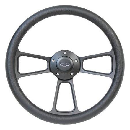 【並行輸入品】 Forever Sharp 5ボルト ブラックステアリングホイール 14インチ アル...