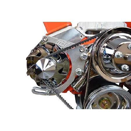 【並行輸入品】 ICT Billet SBC 調節可能なオルタネーターブラケット ローマウントキット...