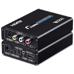 【並行輸入品】 Tendak MINI AV 3RCA CVBS to HDMIコンポジットビデオオーディオコンバータアダプタPS3 TV用充電器付きPAL / NTSC対応VHS VCR DVD AV-069-BK