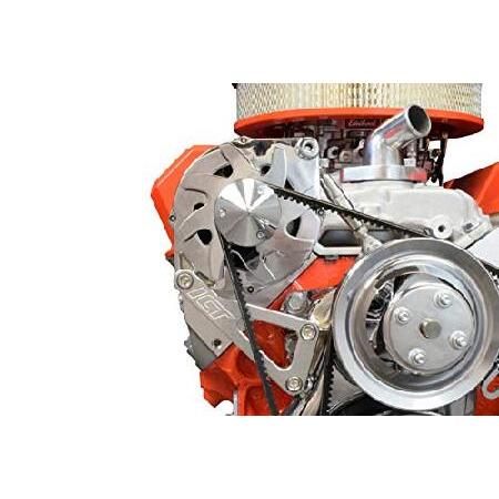 【並行輸入品】 SBCビレットオルタネーターブラケット調節可能なLWPスモールブロックシボレーキット...