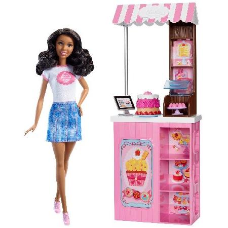 Barbie Careers Bakery Shop Playset with African-Am...