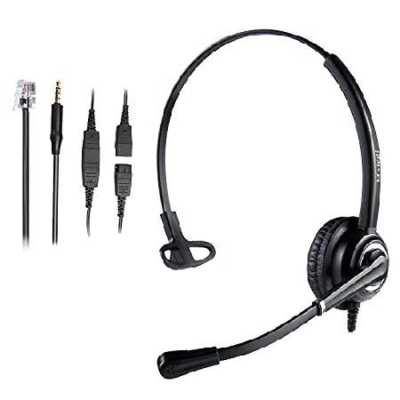 Office Telephone Headset with Microphone Noise Can...