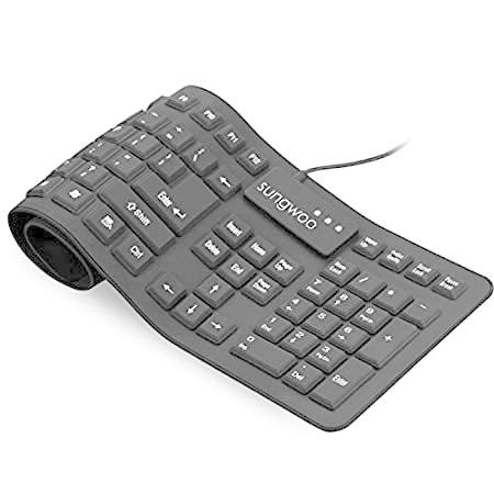 【並行輸入品】 sungwoo Foldable Silicone Keyboard USB Wir...