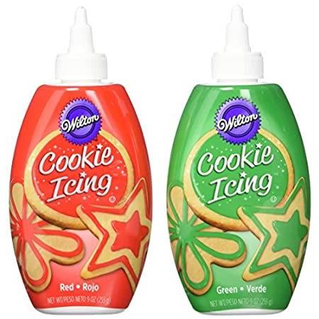 【並行輸入品】 Wilton Red and Green Cookie Icing Set, 2-C...