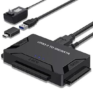 USB 3.0 〜 SATA IIIアダプタ　 2.5インチSDD HDDハードドライブ用SATA III / II / i 〜 USB 3.0　外付けコンバータ＆ケーブル　UASP対応　ポータブ(並行輸入品)