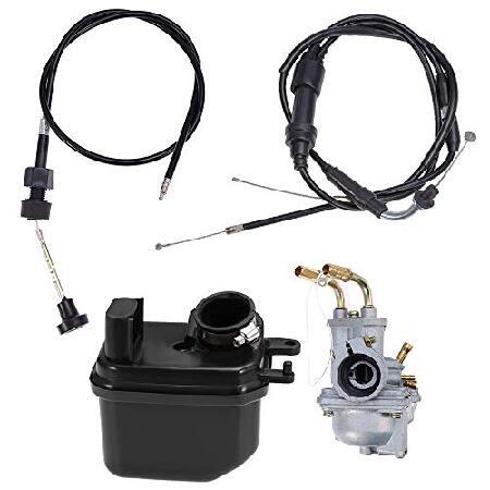 【並行輸入品】 QKPARTS キャブレター エアフィルターとスロットルチョークケーブル付き Yam...