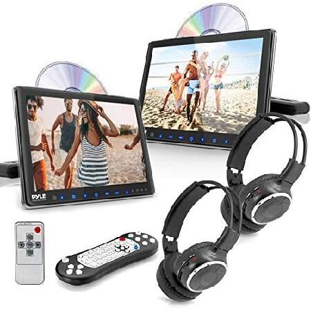 【並行輸入品】 Pyle PLHRDVD90KT ユニバーサルカーヘッドレストマウントモニター - ...