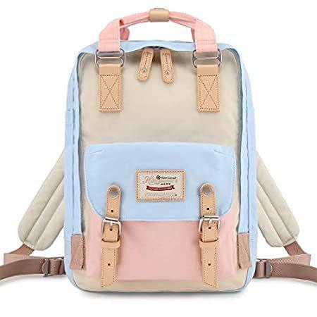 【並行輸入品】 Himawari 通学用 防水バックパック 14.9インチ カレッジ ヴィンテージ ...
