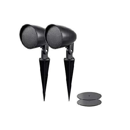 【並行輸入品】 Monoprice Outdoor 2.5インチ サテライトガーデンスピーカー (ペ...