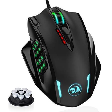 Redragon M908 Impact RGB LED MMO Mouse with Side B...