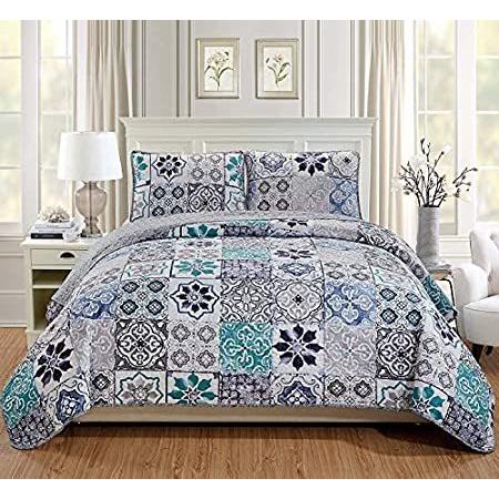 【並行輸入品】 Mk Home 3点セット キング/カリフォルニアキングサイズ オーバーサイズ キル...