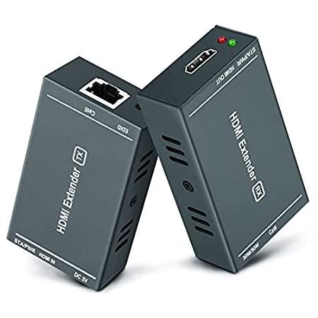 【並行輸入品】 HDMIエクステンダー、50MフルHD非圧縮送信、シングルCat5e / Cat6 ...