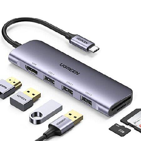 UGREEN USB-C ハブ 6 in 1 USB C to HDMI 4K SD TFカードリー...