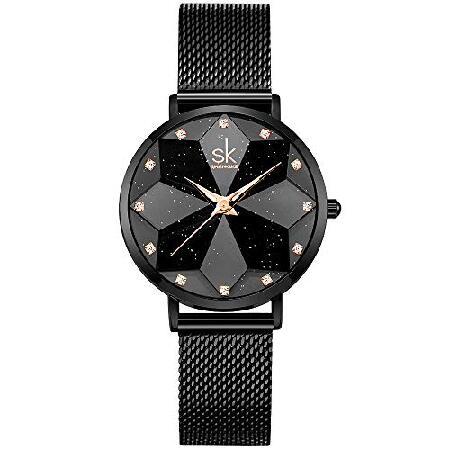 【並行輸入品】 Creative Design 星月 星 レディース 腕時計 本革 ステンレススチー...
