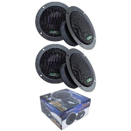 【並行輸入品】 P Acoustik 4X シールドバック 4インチ 1200W ミッドレンジ カー...