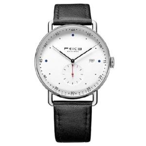 【並行輸入品】 FEICE 腕時計 メンズ 自動巻き アナログ時計 防水 高級 スケルトン うで時計 男性 機械式 日付きとけい サファイア ミニマリスト 革ベルト 人気