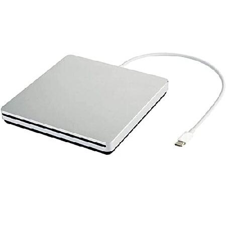 外付けCD DVDドライブ USB C CD DVDバーナー/ライター スリムポータブルスロット C...