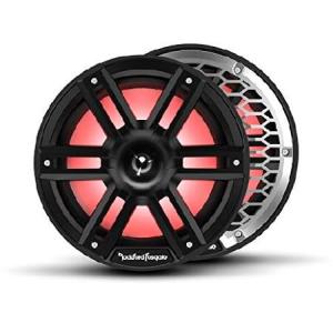 【並行輸入品】 Rockford Fosgate M2-8HB Color Optix 8インチ マリン 2ウェイ スピーカーシステム ホーンツイーター付き ブラック (ペア)