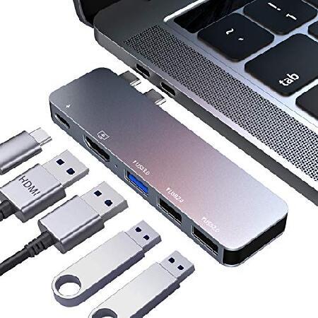 Raycue Macbook ハブ Macbook Pro/Air USB C 5-in-2 Mac...