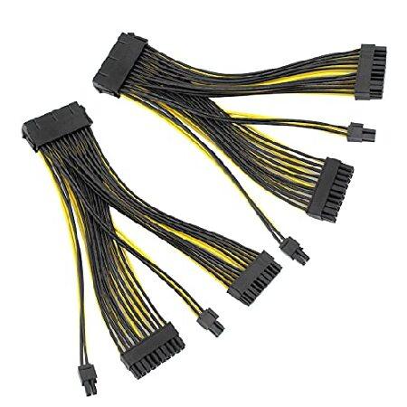 【並行輸入品】 JMT 24P 20 + 4ピンデュアルPSU電源ケーブル、18AWG ATXマザー...