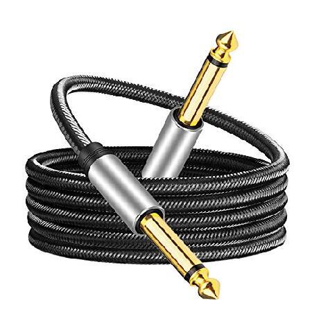 【並行輸入品】 6.35mm インストルメントケーブル 50フィート シルバーカラー プレミアム 6...