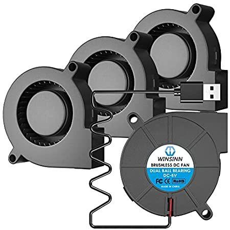 【並行輸入品】 WINSINN ファン 50mm ダブル ボールベアリング 送風機 小型 5015 ...