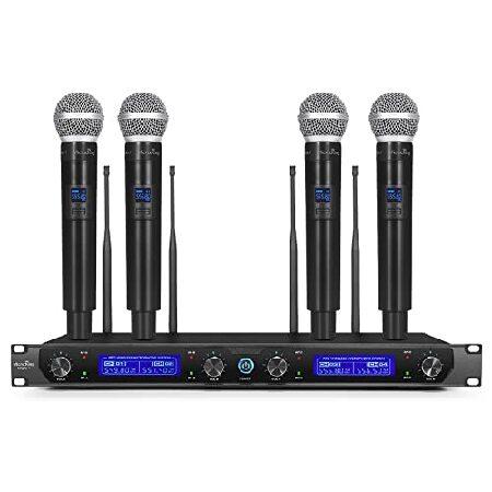 MicrocKing Wireless Microphone System, with 4 Hand...