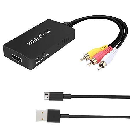 HDMI-RCAコンバーター HDMI-AV 3RCA CVBsコンポジットビデオオーディオコンバー...