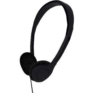 Bulk Over The Head Inexpensive Disposable Headphones Wholesale Lot Kids Individually Bagged for Schools, Libraries, Hospitals (1 Pack, Black)｜olg