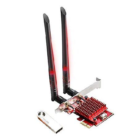 TEROW ROW083 WiFi 6カード 3000Mbps PCIE WiFiカード | Int...