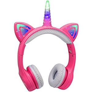 Unicorn Headphones for Girls,15 Hours Play time,Yusonic Bluetooth Unicorn L（並行輸入品）