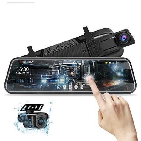 【並行輸入品】 10'' Mirror Dash Cam Night Vision 1080P FH...