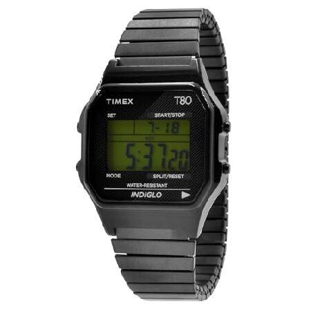 Timex T80 34mm Watch - Black with Stainless Steel ...