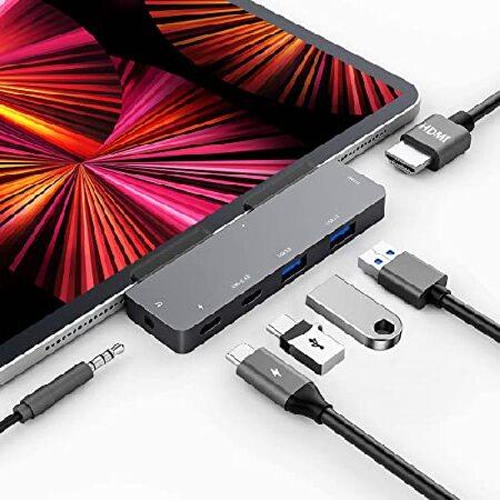 【並行輸入品】 アダプター iPad Pro USB C ハブ 11/12.9 2022-2018/...