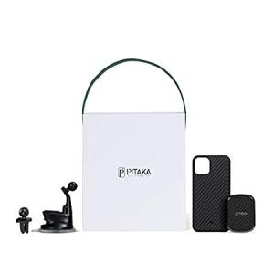 PITAKA 携帯電話カー充電キット 丈夫なケースと磁気ワイヤレスカーマウントiPhone 12 Mini用タイプC充電ケーブル, ベントマウント, （並行輸入品）｜olg