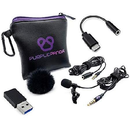 Purple Panda PC USB Lavalier Lapel Microphone for ...