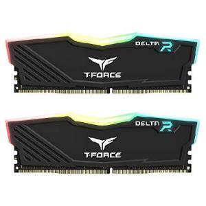 【並行輸入品】 TEAMGROUP T-Force Delta RGB DDR4 32GB (2x16GB) 3200MHz (PC4-25600) CL16 デスクトップメモリーモジュール Ram TF3D432G3200HC16FDC01 - ブラ