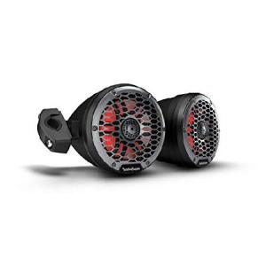 【並行輸入品】 Rockford Fosgate M2WL-65MB マリンカラー Optix マルチカラー LED ライト付き 6.5インチ 2ウェイ モータースポーツ 缶スピーカー 150ワット