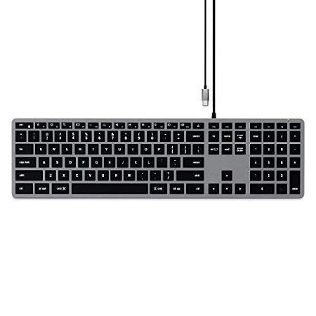 【並行輸入品】 Satechi スリム W3 USB-C 有線 バックライト キーボード US配列 ...