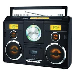 Sound Station Portable Stereo Boombox with Bluetooth/CD/AM-FM Radio/Cassette Recorder (Black)(並行輸入品)｜olg